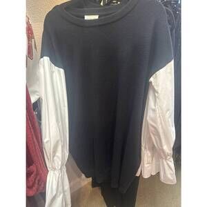 NEW BEFORE YOU women's sweater dress in white/black